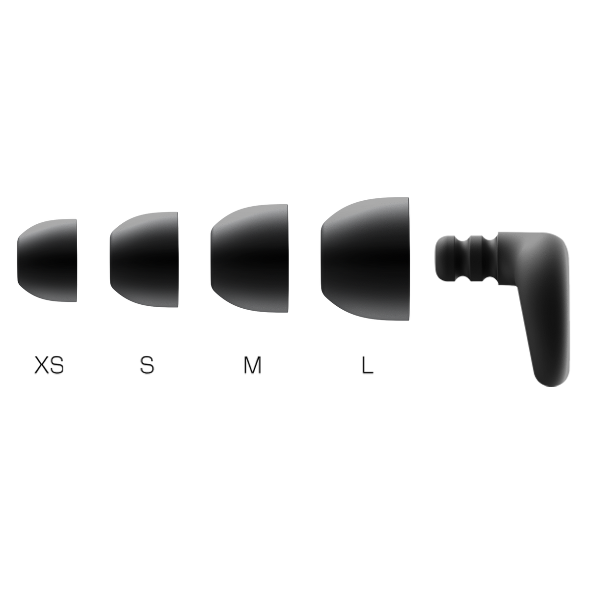 4 sizes of ear tips